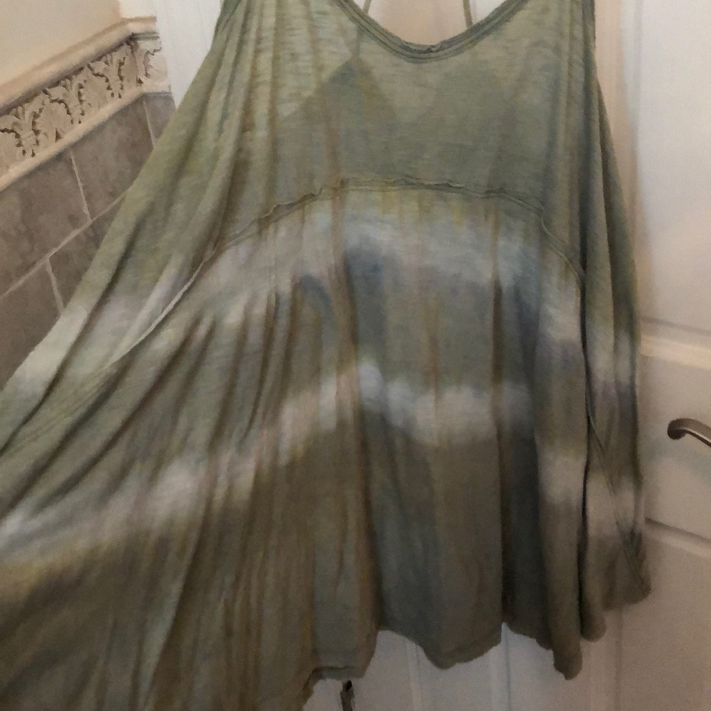 We the free top tie dye green s - Picture 2 of 5